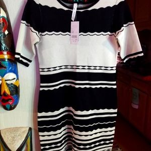 NY Collection Striped Sheath Dress